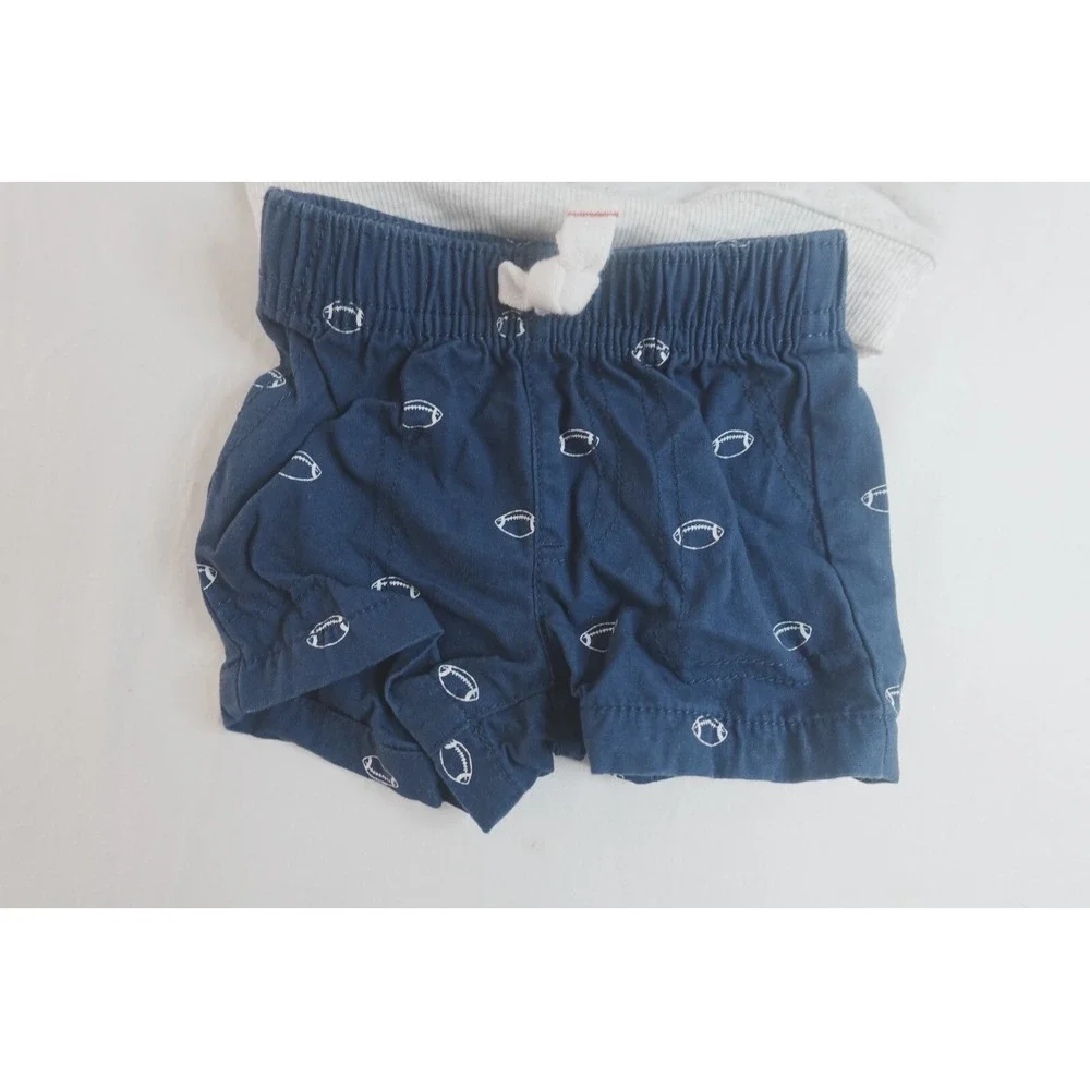 Carter's Infant Baby Boy Pullover Sweatshirt & Navy Shorts Set Size - 3 Months‎